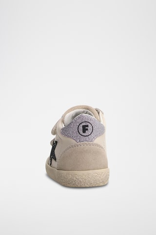 Sneakers in pelle - Beige e bianco