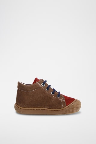 Sneakers alte in pelle - Marrone