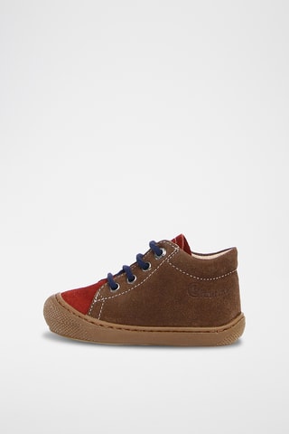 Sneakers alte in pelle - Marrone
