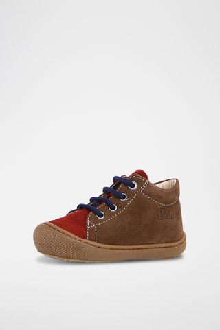 Sneakers alte in pelle - Marrone