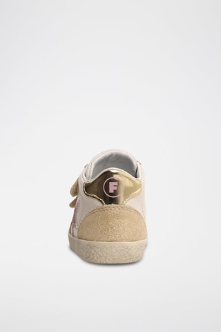 Sneakers in pelle - Bianco e dorato
