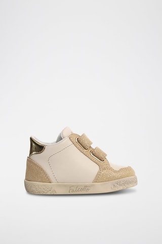 Sneakers in pelle - Bianco e dorato