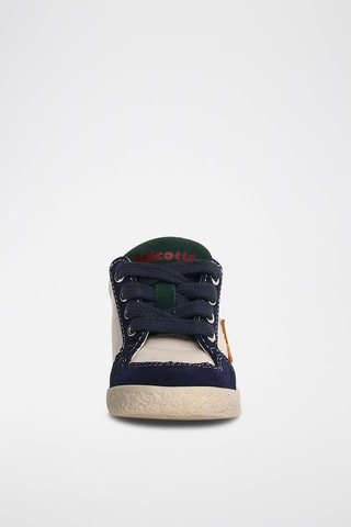 Sneakers in pelle - Bianco e blu