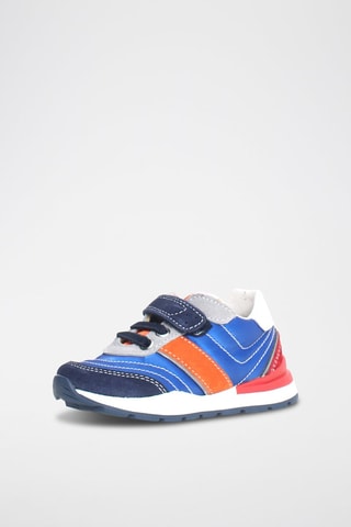Sneakers in pelle di vitello Ascal - Bianco, rosso, blu e arancione