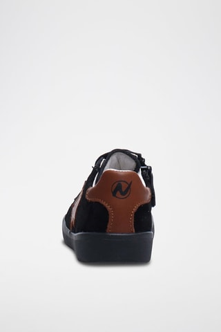 Sneakers in pelle scamosciata - Nero e marrone