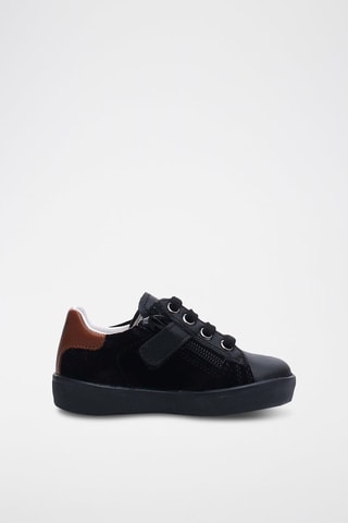 Sneakers in pelle scamosciata - Nero e marrone