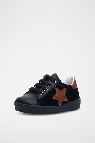 Sneakers in pelle scamosciata - Nero e marrone