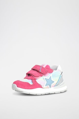 Sneakers in pelle Argal - Bianco, rosa e argentato
