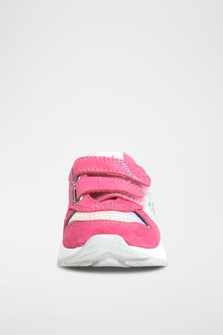 Sneakers in pelle Argal - Bianco, rosa e argentato