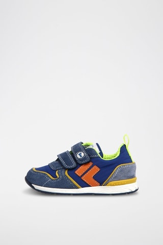 Sneakers in pelle - Blu e giallo
