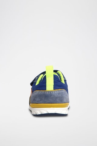 Sneakers in pelle - Blu e giallo