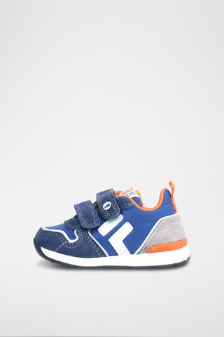 Sneakers in pelle Hack - Bianco, blu, arancione e grigio