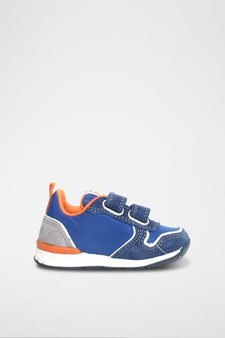 Sneakers in pelle Hack - Bianco, blu, arancione e grigio