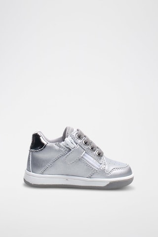 Sneakers in pelle - Nero e argentato