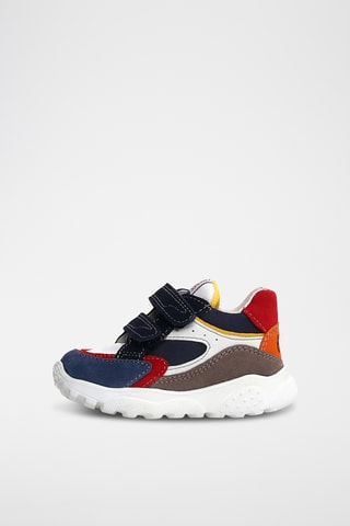 Sneakers in pelle - Blu e grigio
