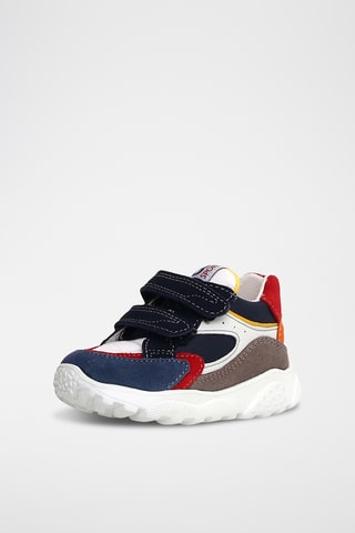 Sneakers in pelle - Blu e grigio