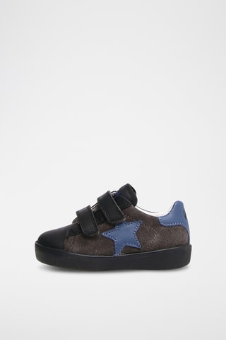 Sneakers in pelle - Nero e blu
