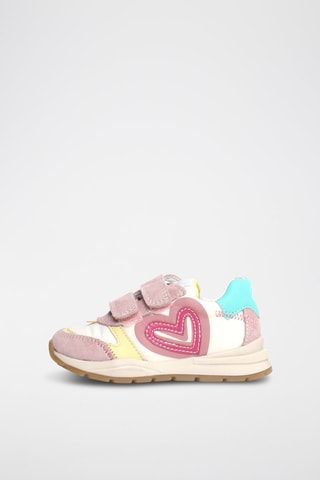 Sneakers in pelle scamosciata - Bianco e rosa