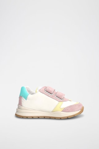 Sneakers in pelle scamosciata - Bianco e rosa