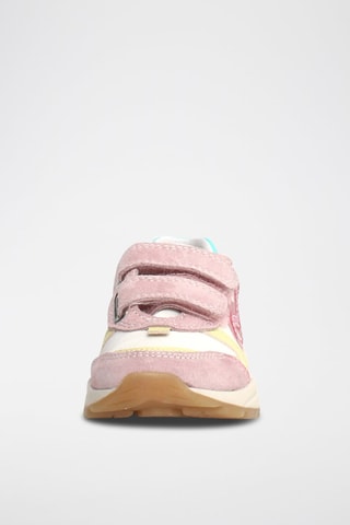 Sneakers in pelle scamosciata - Bianco e rosa