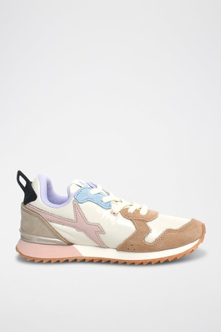 Sneakers in pelle scamosciata - Beige