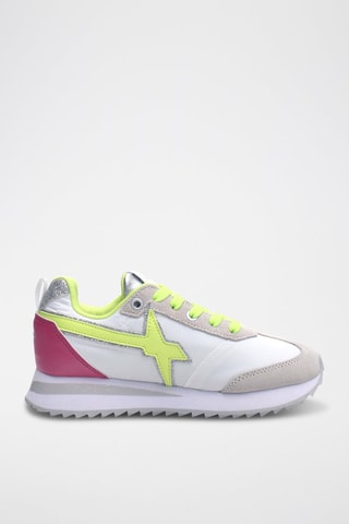 Sneakers - Bianco, giallo e rosa
