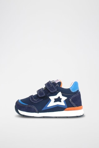 Sneakers in pelle New Ferdi - Bianco, blu e arancione