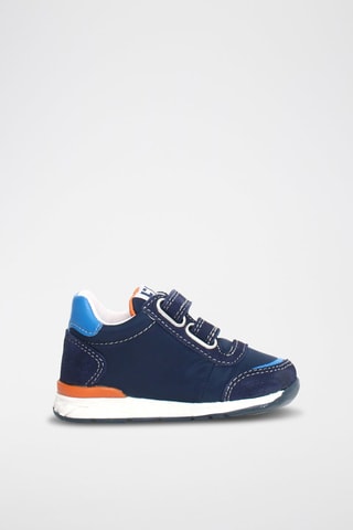 Sneakers in pelle New Ferdi - Bianco, blu e arancione