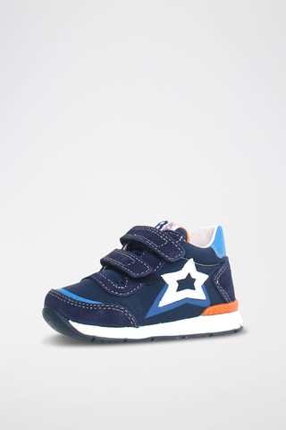 Sneakers in pelle New Ferdi - Bianco, blu e arancione