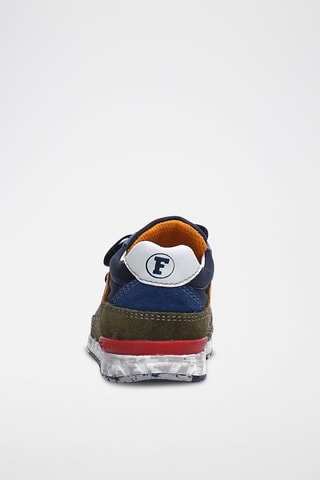 Sneakers in pelle scamosciata - Blu e verde