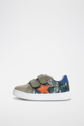Sneakers in pelle Pinn - Blu e arancione