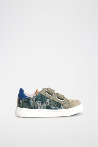Sneakers in pelle Pinn - Blu e arancione