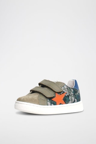 Sneakers in pelle Pinn - Blu e arancione