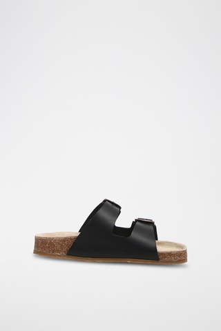 Ciabatte in pelle - Nero