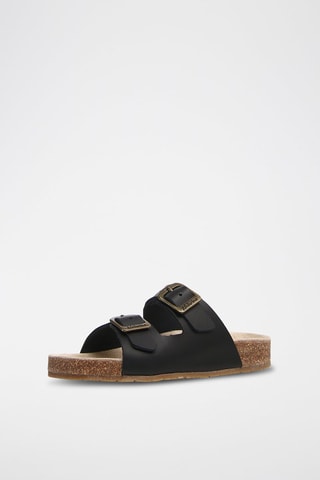 Ciabatte in pelle - Nero