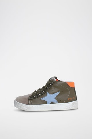 Sneakers alte in pelle Pinn - Blu, verde e arancione