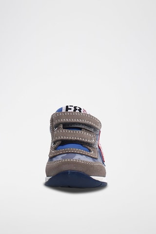 Sneakers alte in pelle di vitello - Blu e grigio