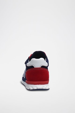 Sneakers in pelle New - Bianco, rosso, blu e grigio