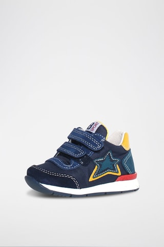 Sneakers in pelle New Ferdi - Bianco, rosso, blu e giallo