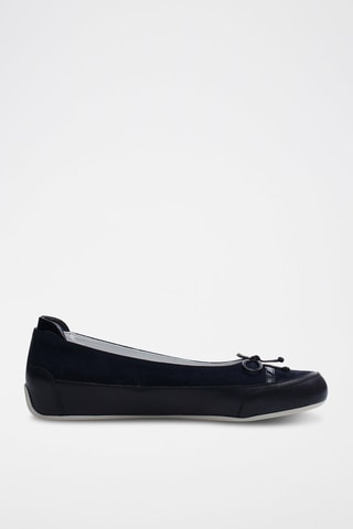 Ballerines en cuir de veau - Bleu et gris