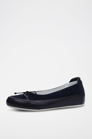 Ballerines en cuir de veau - Bleu et gris
