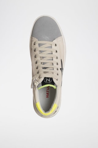Sneakers alte in pelle Pinn - Nero, beige, giallo e grigio