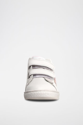 Sneakers alte in pelle - Bianco e rosa