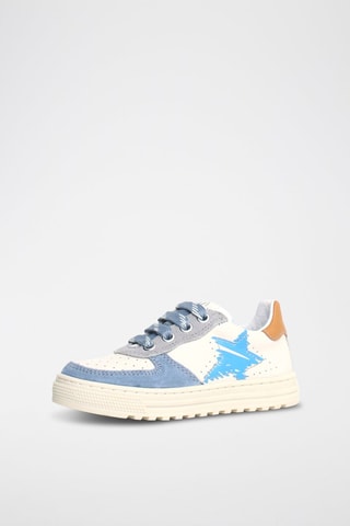 Sneakers in pelle Hess - Bianco, blu e dorato