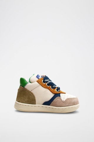 Sneakers in pelle - Beige e bianco