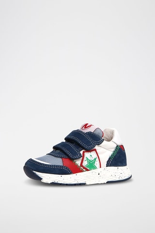 Baskets en cuir Jesko - Blanc, rouge, bleu et vert
