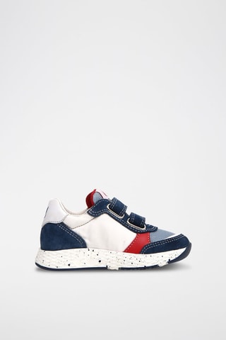 Baskets en cuir Jesko - Blanc, rouge, bleu et vert
