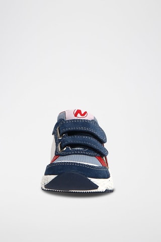 Baskets en cuir Jesko - Blanc, rouge, bleu et vert