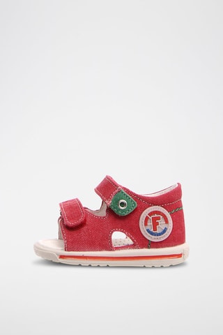 Sandali in pelle Nemo - Bianco, rosso e verde