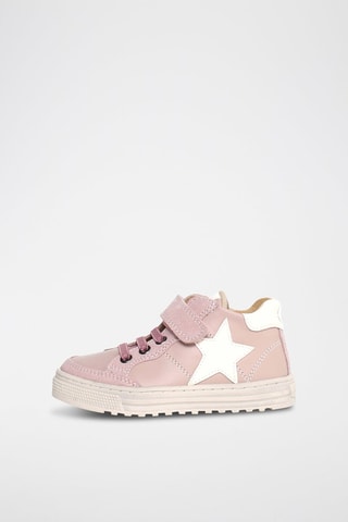 Sneakers alte in pelle Penshaw - Bianco e rosa